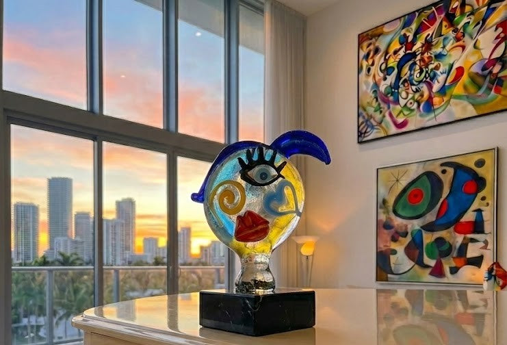 Scultura in Vetro di Murano – Volto Astratto
